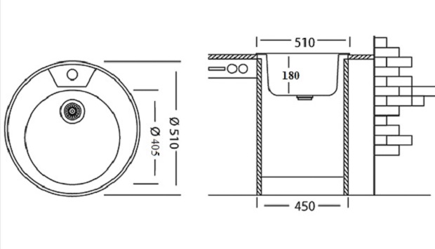 small countertop sink