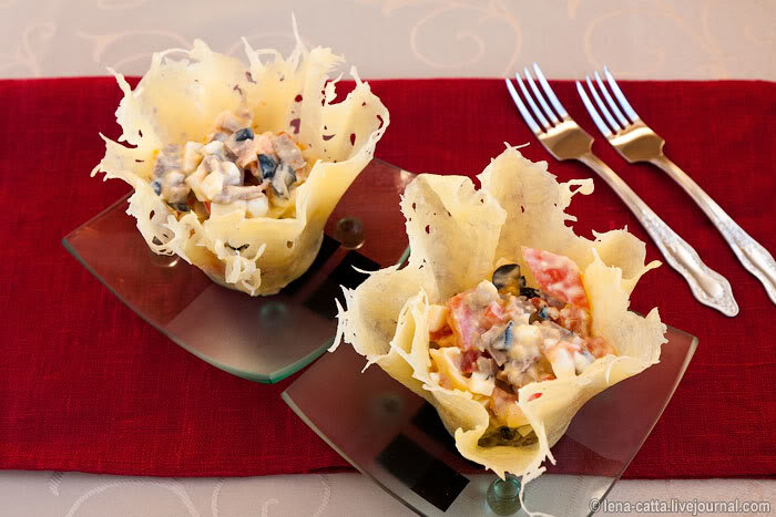 cheese salad bowls