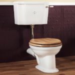 Toilet with cistern.