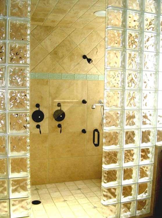 Shower made of glass.