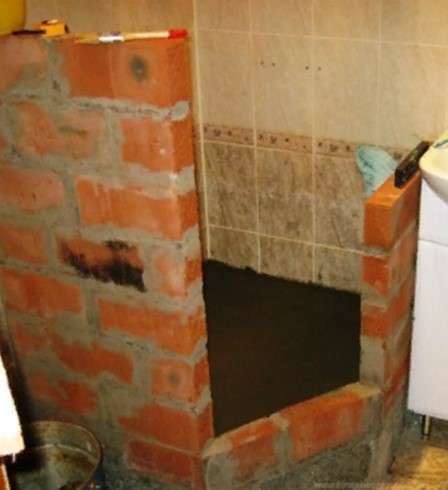 Construction of a corner.