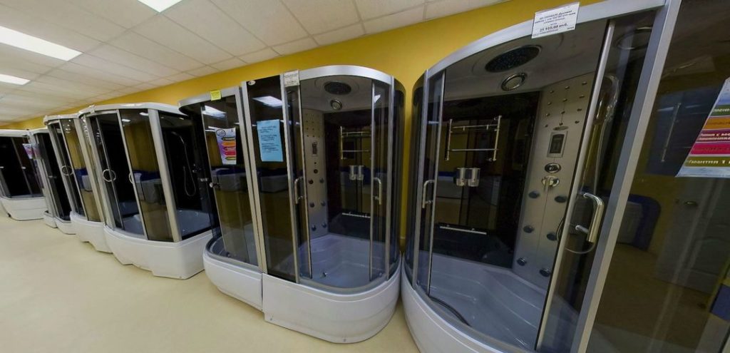 Showers in the store.