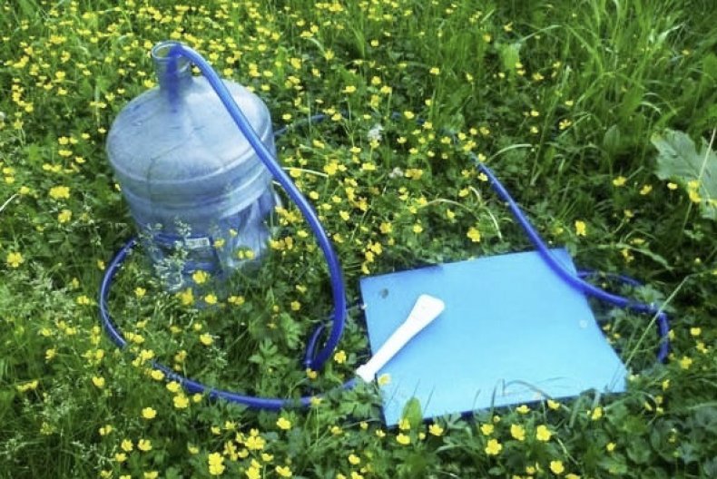 Option for a camp shower.