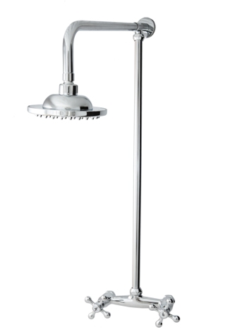Wall-mounted mixer.