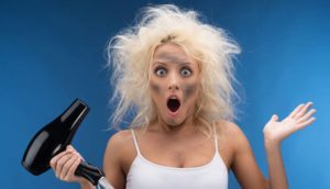Is it possible to dry your hair with a hair dryer?