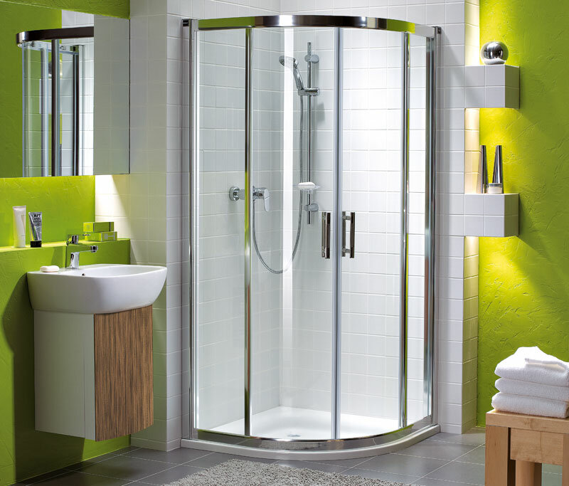 Regular shower stall.