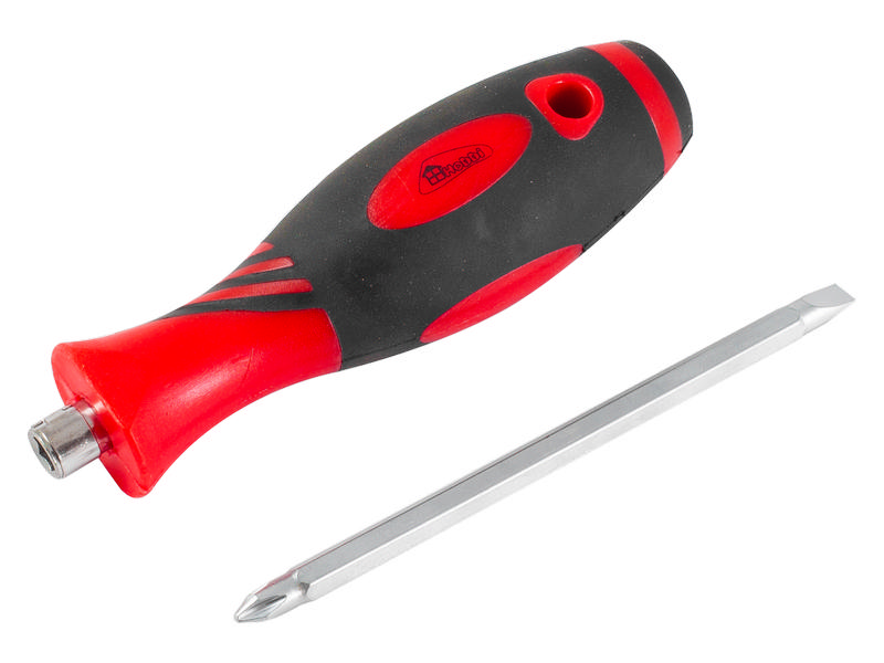 The screwdriver is two-component.