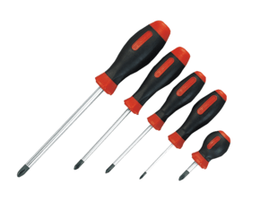 Dimensions of Phillips screwdrivers.