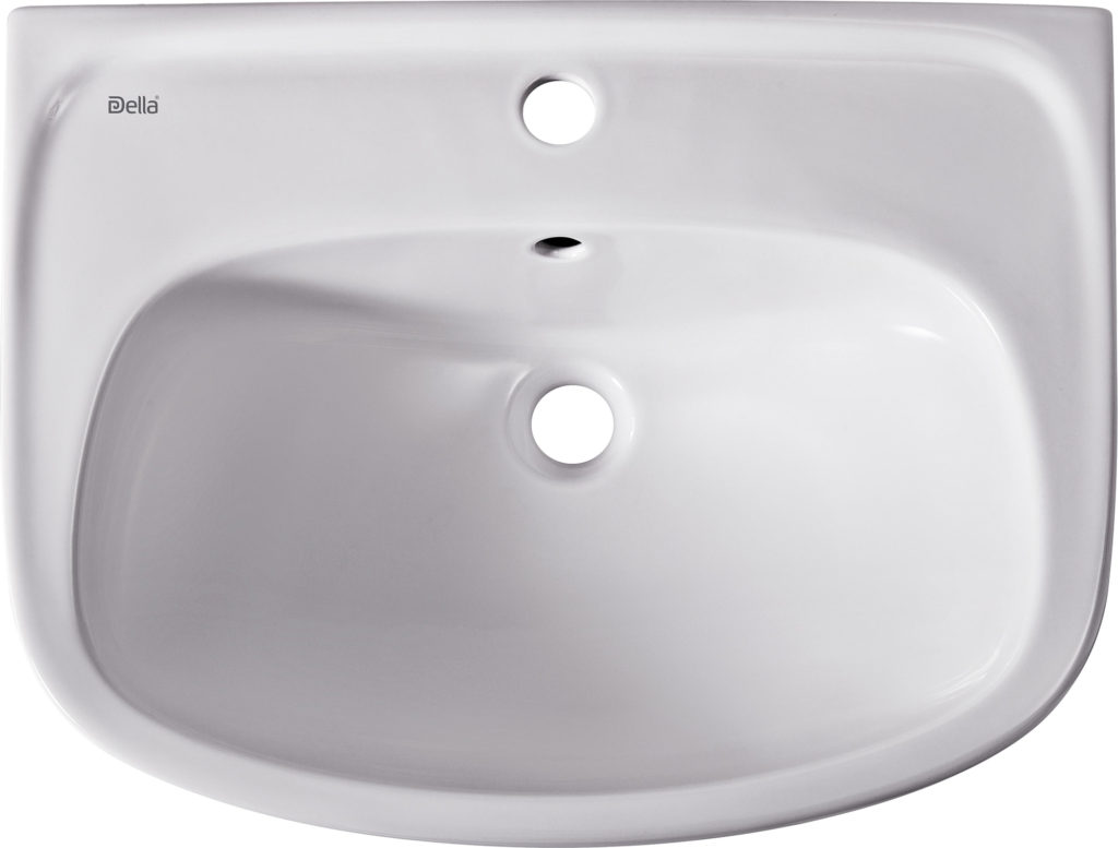 Lababo na may butas para sa gripo ng mixer.