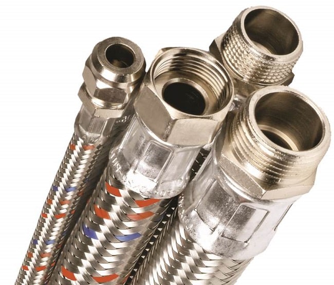 Stainless steel braid.