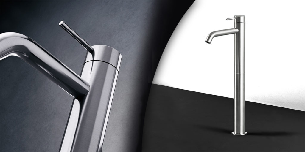 Stainless steel mixers.