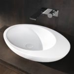 Countertop sink with countertop.