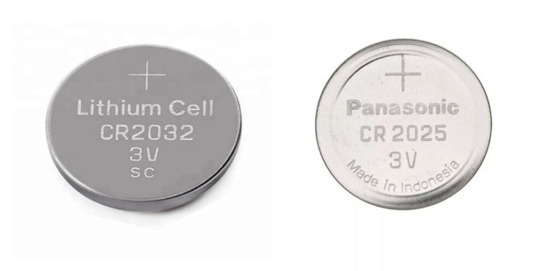 CR2025 and 2032 batteries.