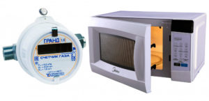 Does a microwave oven affect the gas meter?