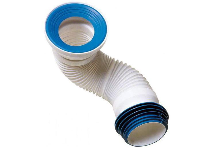 Corrugated drain for sink or bathtub.