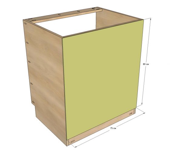 We attach the back wall.