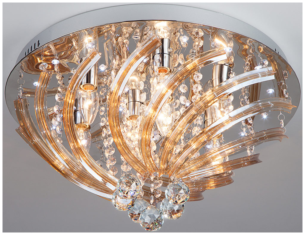 Ceiling LED chandeliers.