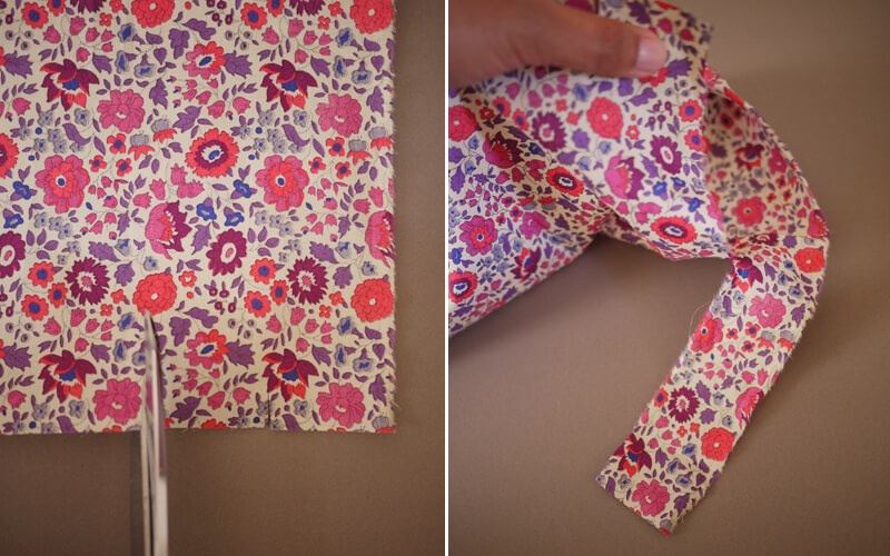 Creating a lampshade: stage two.