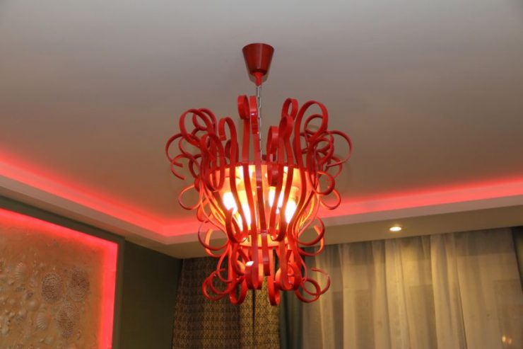 Homemade version of the chandelier.