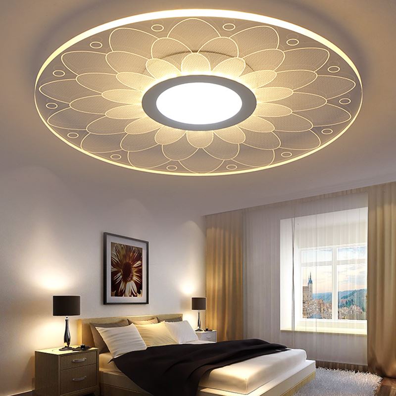 LED chandelier in the bedroom.