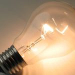 An ordinary incandescent lamp.