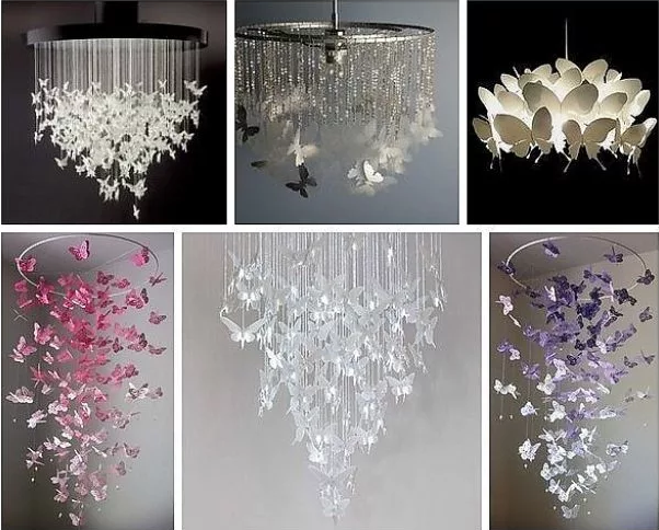 cardboard chandeliers