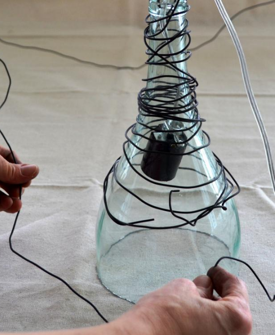 wrap the bottle with wire