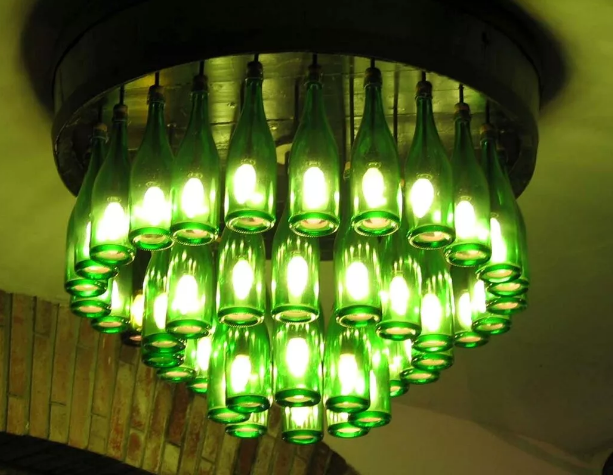 bottle chandeliers