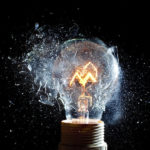 Exploded light bulb.