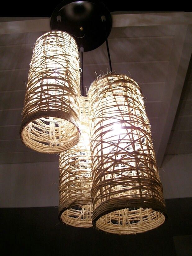 Cylindrical chandelier.