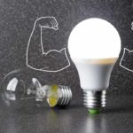 Energy-saving LED lamp.