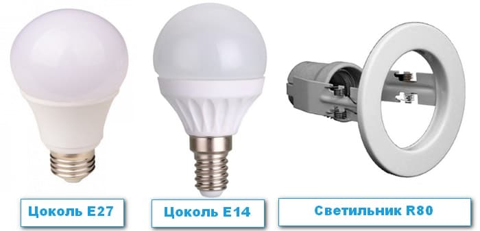 Replacement of E-14 and E-27 lamps.