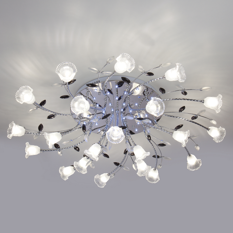 Chandelier with LED bulbs.