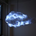 Chandelier in the shape of a cloud.