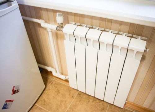 refrigerator close up with battery