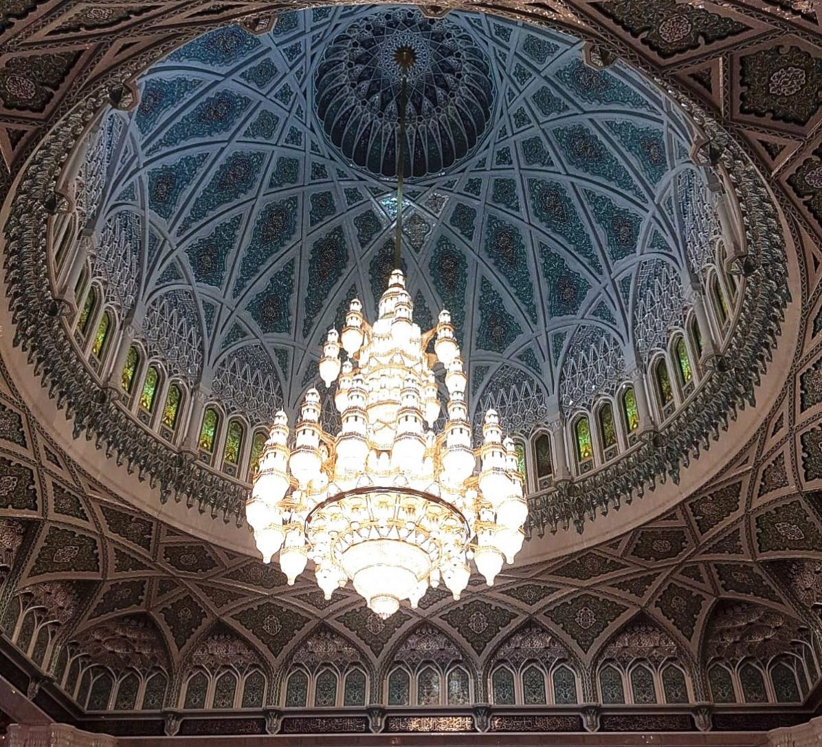 Chandelier in a mosque in Oman