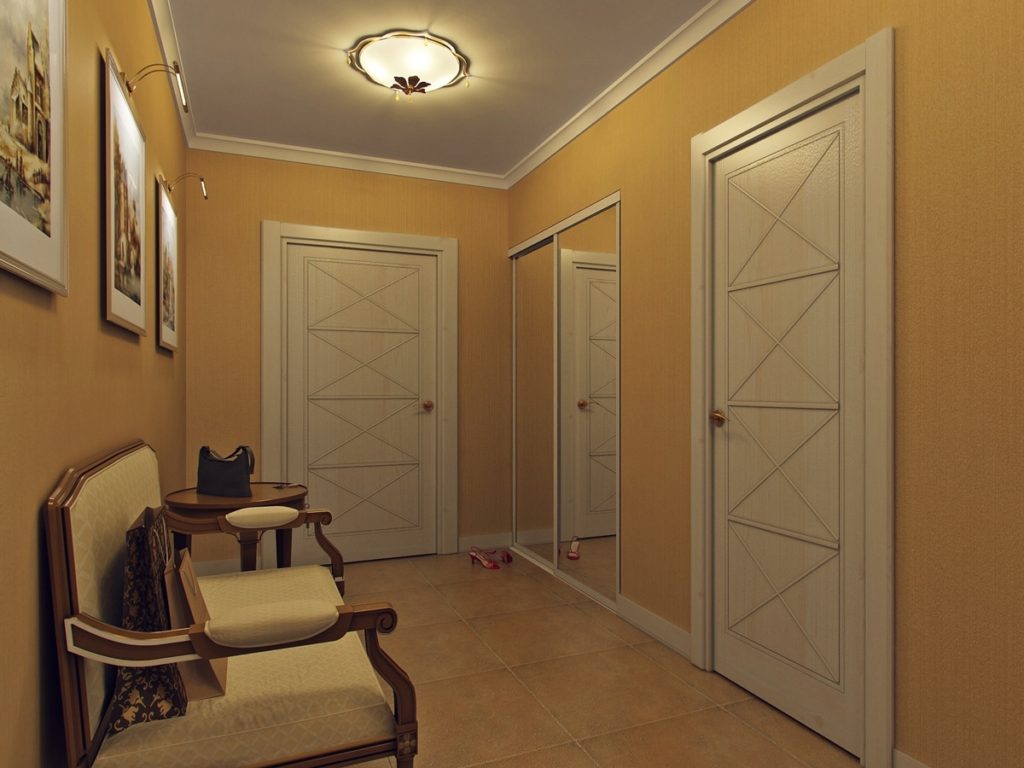 chandelier in the hallway