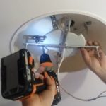 Installation of a base for a large chandelier