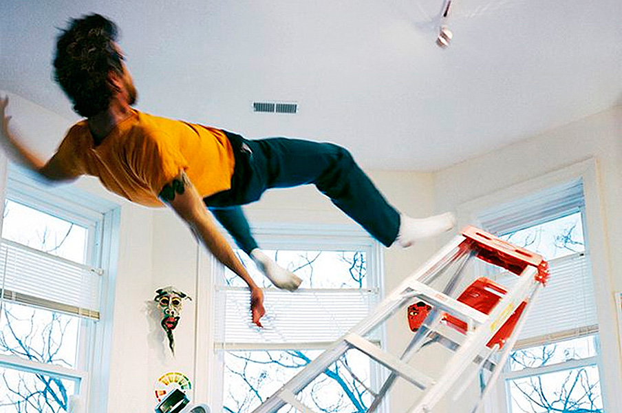 falling from the stairs