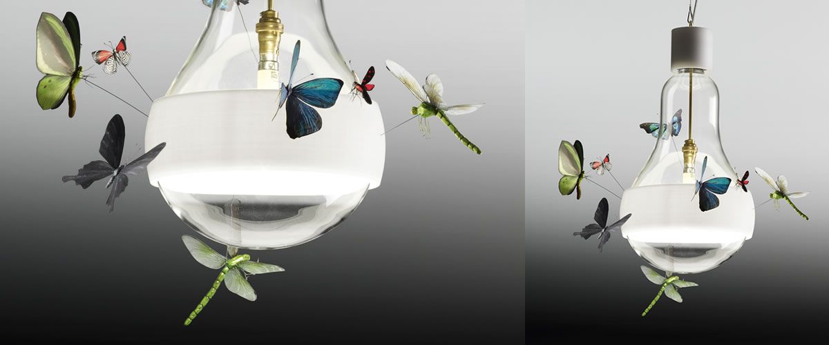 chandelier with butterflies