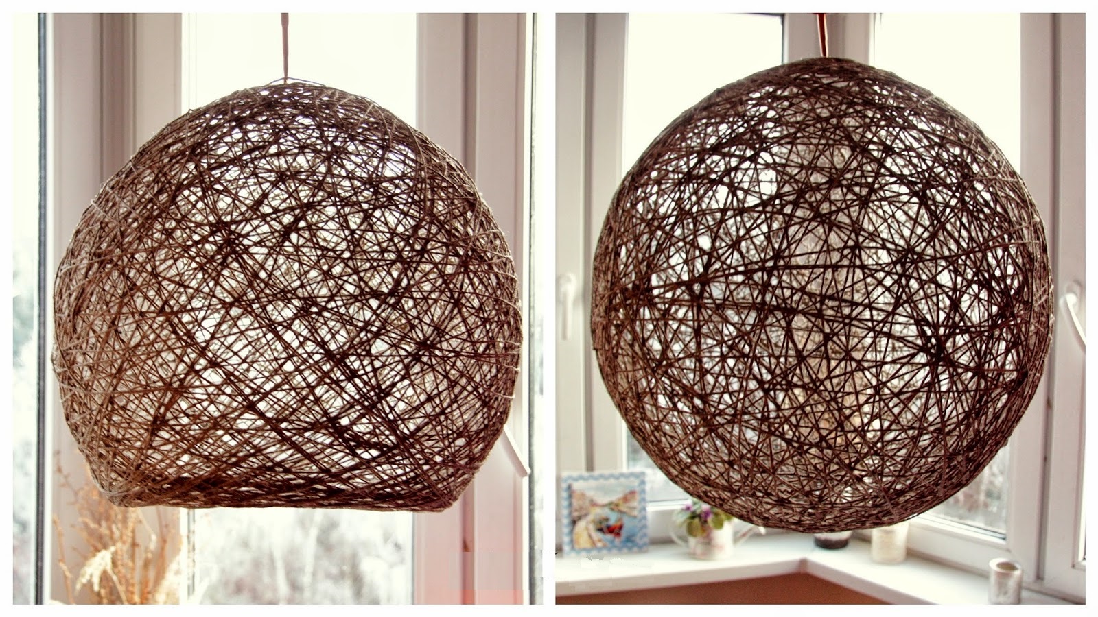 lampshade made of threads