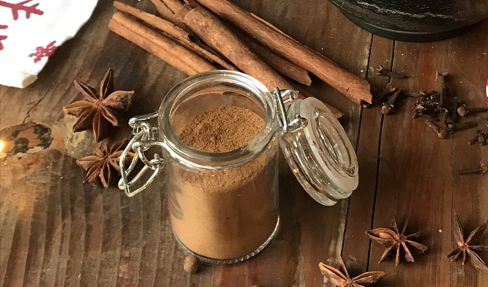 Cinnamon, cloves, pepper