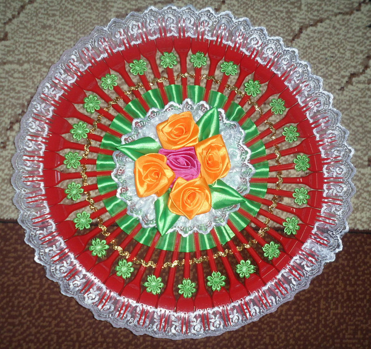 Panel of disposable forks