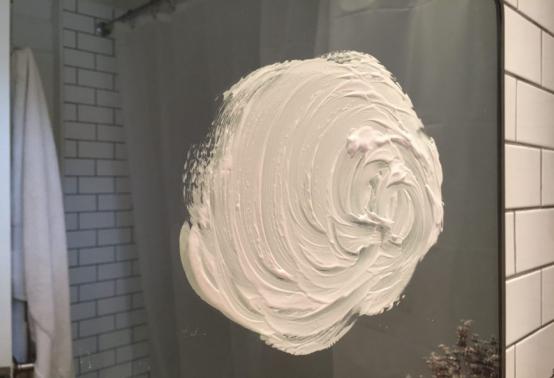 foggy glass in the bathroom