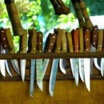 Knives in holder