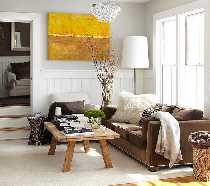 living room in eco-style