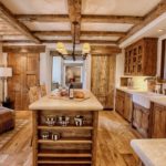 kitchen-dining room interior in rustic style