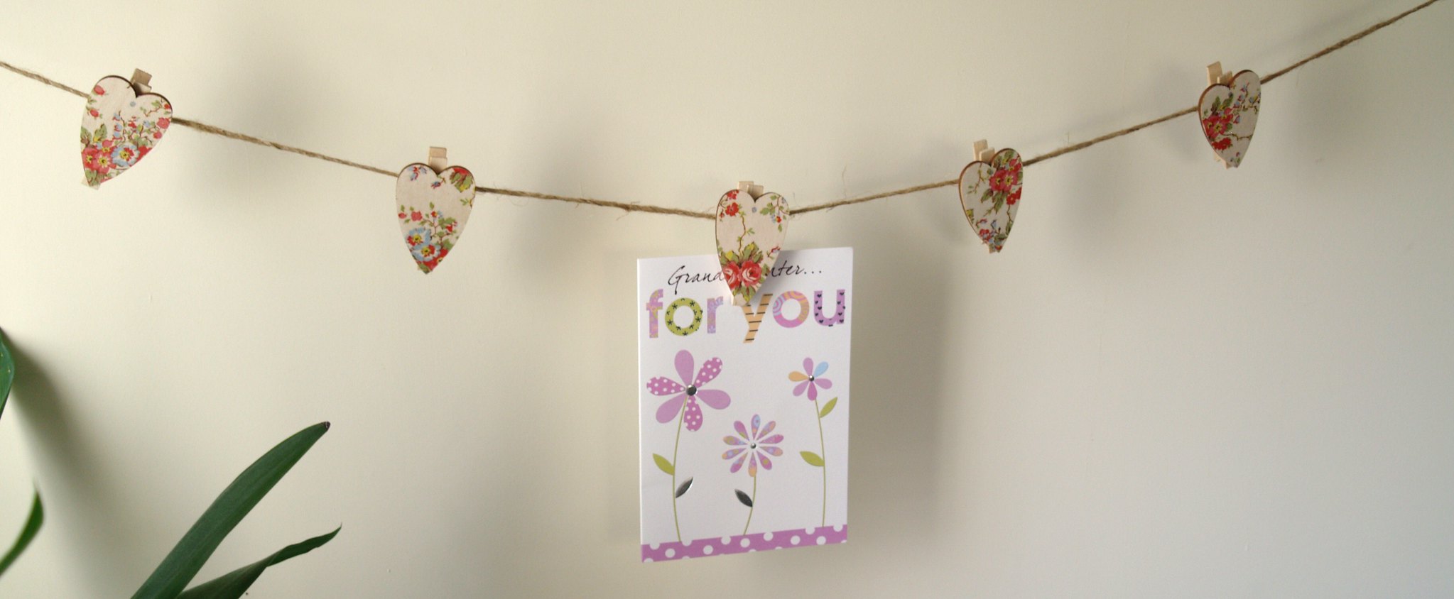 Garland with postcard