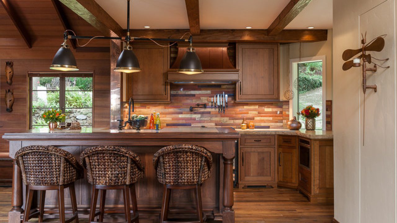 rustic style in the interior