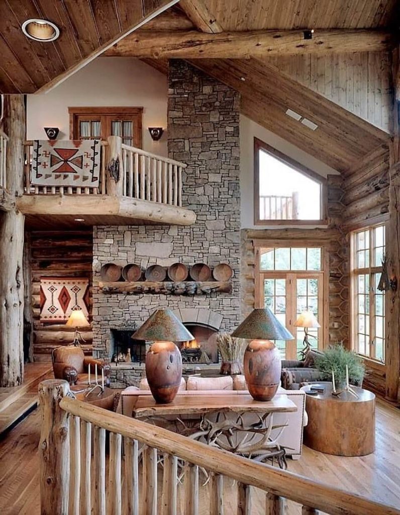 interior decoration in rustic style